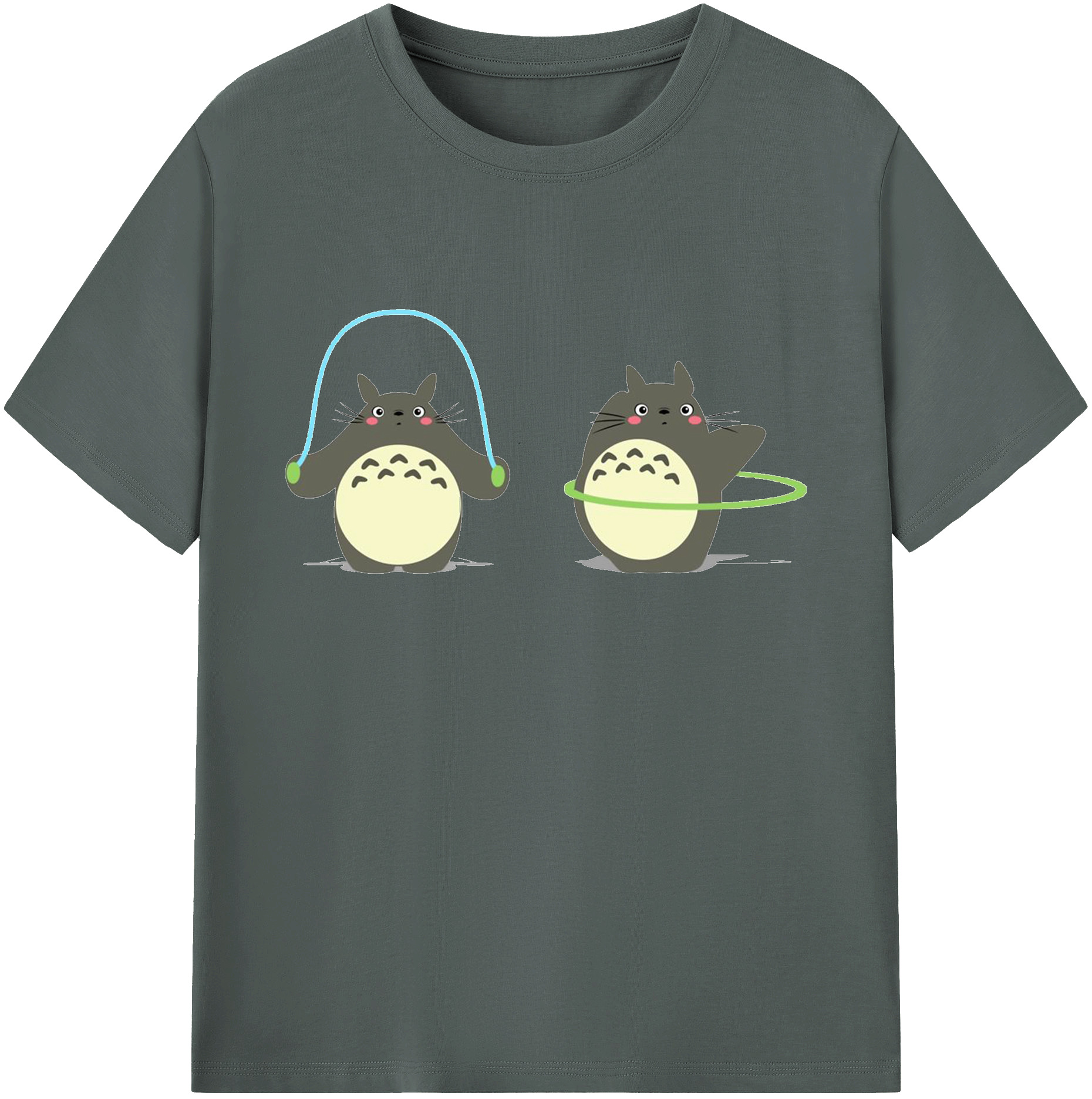 （画像用） となりのトトロ 草壁メイ 草壁サツキ My Neighbor Totoro Satsuki Kusakabe Mei Kusakabe 綿100％ メンズ半袖Tシャツ｜肌触りやわらか＆通気性